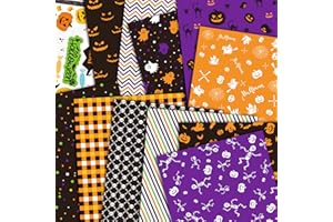 MIAHART 96 Sheet Halloween Pattern Paper Set A5 Size Decorative Craft Paper Origami Paper for Card Making Scrapbook,12 Design