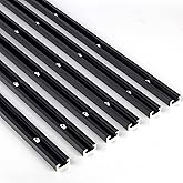 T Tracks 36 Inches 6 Pack for Woodworking By CLEAR STYLE, Double-Cut Jig Profile Universal T-Tracks with Predrilled Mounting 