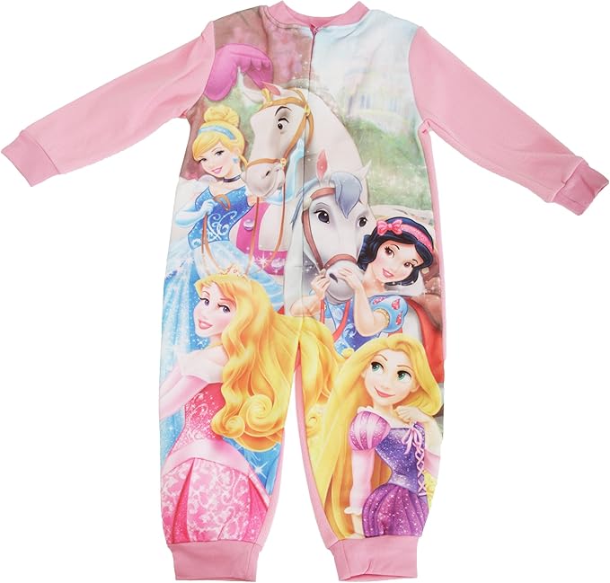 Amazon ディズニー Disney ディズニープリンセス キッズ 子供用 フリースオールインワン フリースつなぎ ワンジー パジャマ 部屋着 ルームウェア ガールズ 2 3歳 ピンク ブルー イエロー パジャマ 通販