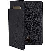 Vaultskin Leather Passport Holder, Slim RFID Blocking Travel Wallet for Men and Women, Fits Passport, Credit Cards, ID, Cash, Passport Cover Ideal Travel Accessories with Gift Box (Kensington)