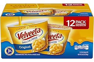 INTOTAL Velveeta Shells and Cheese, Single Serve Cups (2.39 Ounce cups, 12 Count)