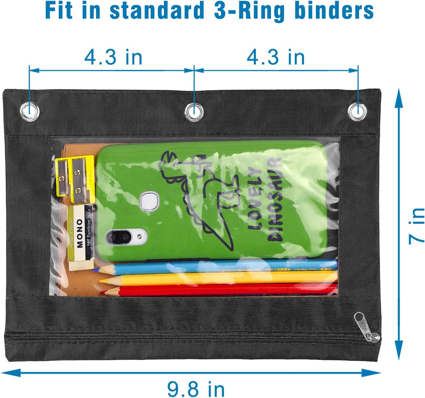 YOUSHARES Pencil Pouch 3 Ring - Image 5