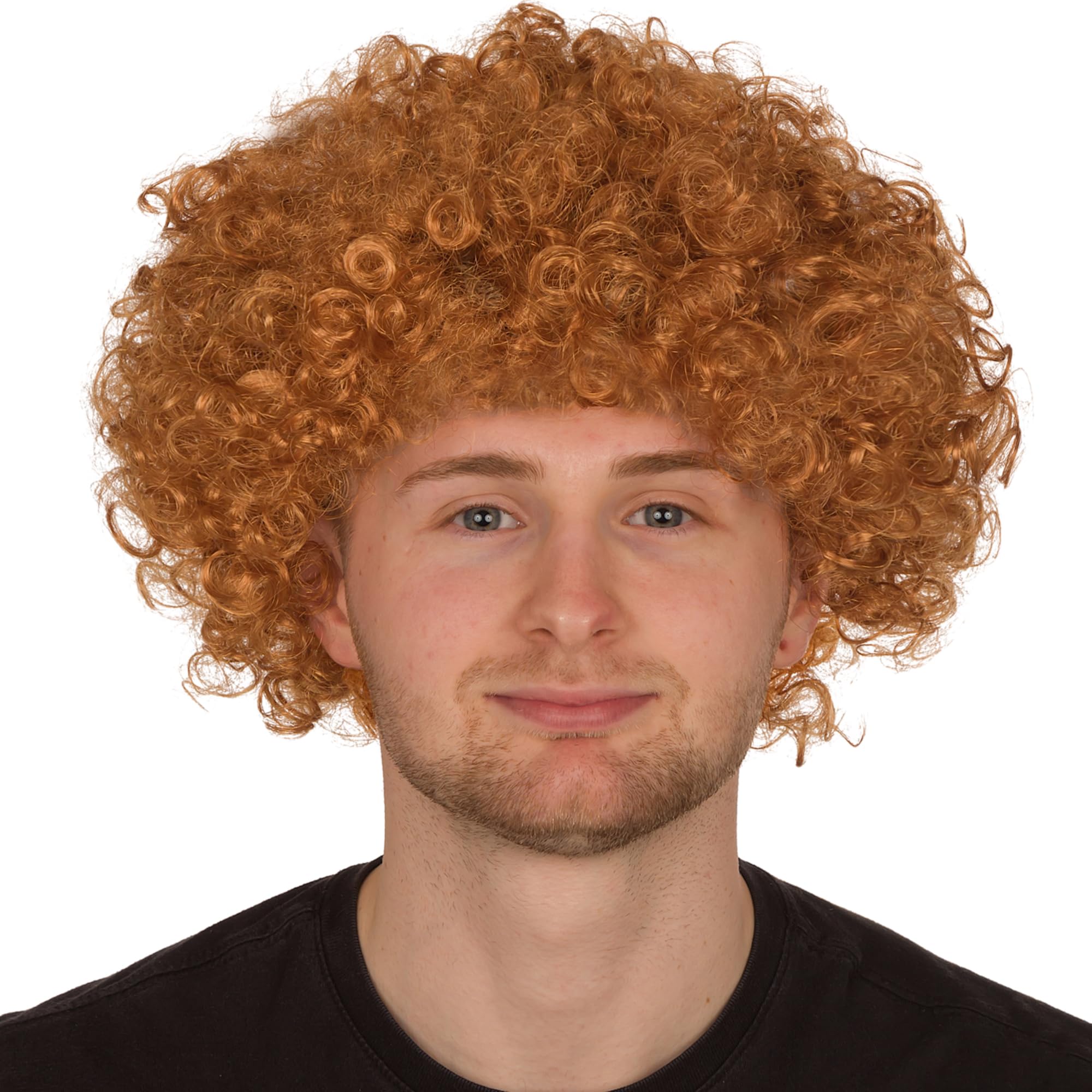 Mens Afro Wig - Fun Curly Hair Coloured Afro Wigs Fancy Dress Accessories for 70s Disco Costume - Curly Synthetic Hair for 80s Fancy Dress Men and Women