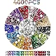 Rhinestones Diamond Painting Beads, Diamond Bead Art Diamond Painting Drills, Diamond Painting Accessories, Diamond Art Accessories and Tools, Rhinestones for Makeup, 20 Colors Square Bead, 4000PCS