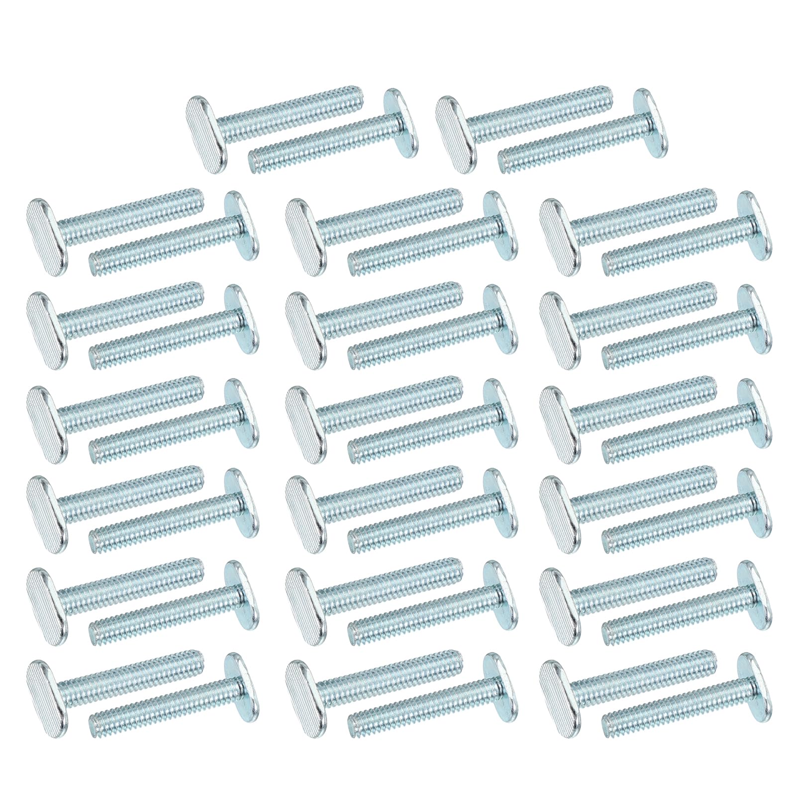 PATIKIL 1/4"-20 t Track Bolts, 40 Pack 1-1/2 Inch T-Slot Bolts Kayak Rail Bolt Accessories for Universal t Track Woodworking Jigs and Fixtures, Silver