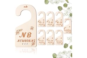 UTUICHUO Baby Closet Dividers for Clothes Organizer, Set of 8 Hanger Closet Dividers for Newborn to 24 Months Size Clothes, Nursery Organization for Clothes