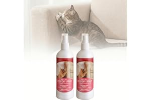 Cat Deterrent Spray 175ml 2Pcs – Anti Scratch for Cats, Cat Repellent Spray for Furniture, Carpets & Rugs – Citrus Formula to