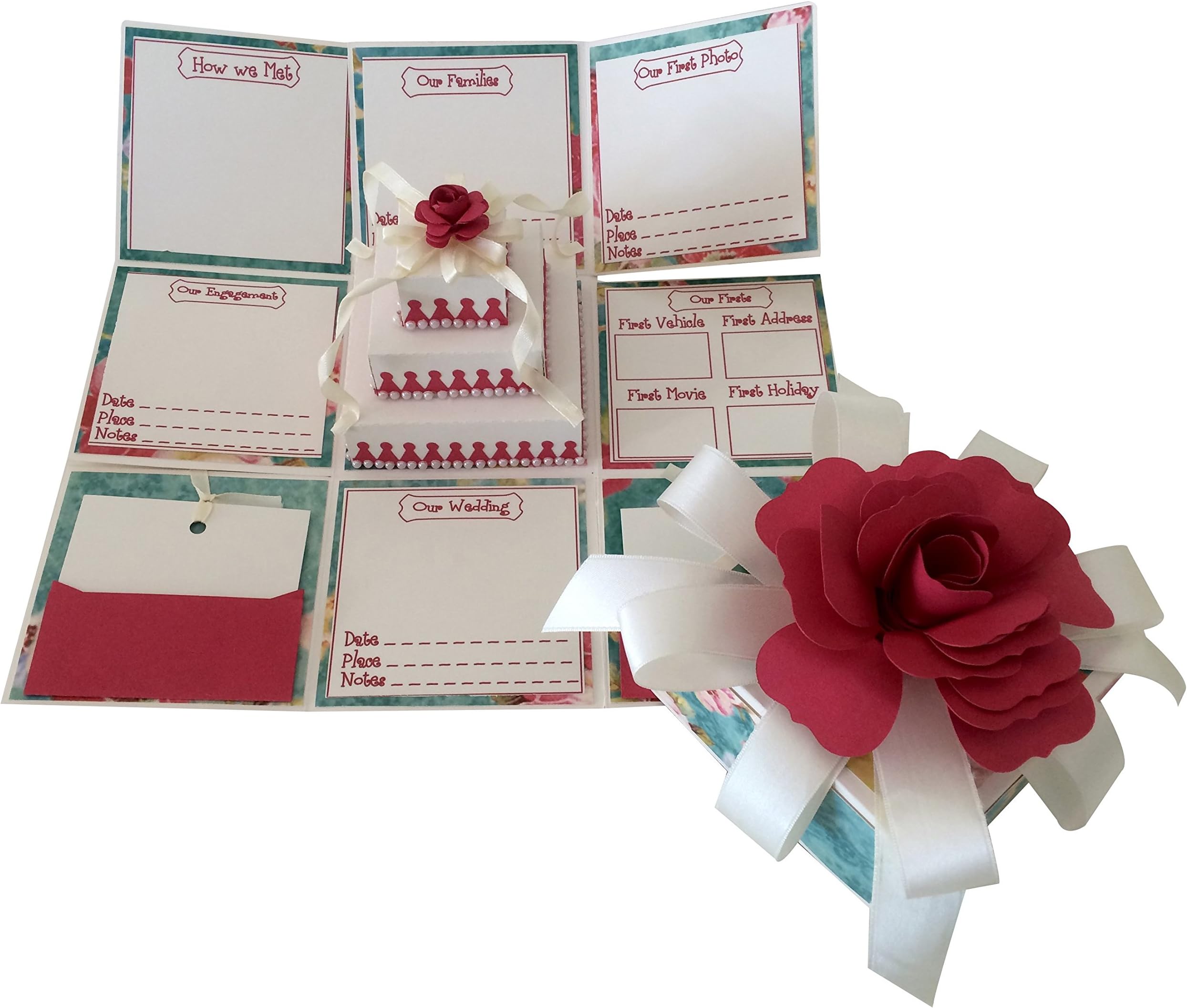 Crack of Dawn Crafts-Wedding Handmade Explosion Gift Box-Vintage Turquoise