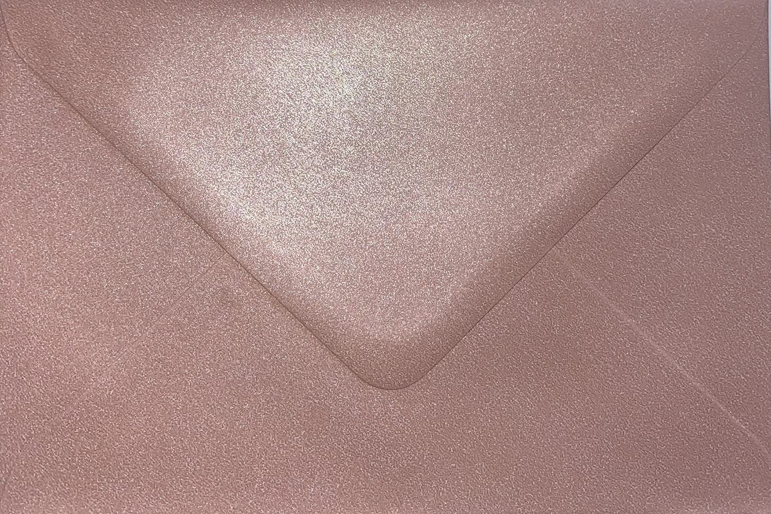5" x 7" (133x184mm) Coloured Envelopes for Greeting Cards Wedding Invitations & Crafts Pack of 10 (Pearl Pink)