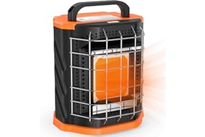 PANERGY Outdoor Heaters for Patio, Portable Propane Radiant Heater with 2 Modes, Safe Gas Heater with Tip-Over Protection ODS, 7500 BTU Tent Heater for Garage, Camping, Ice Fishing, Hunting