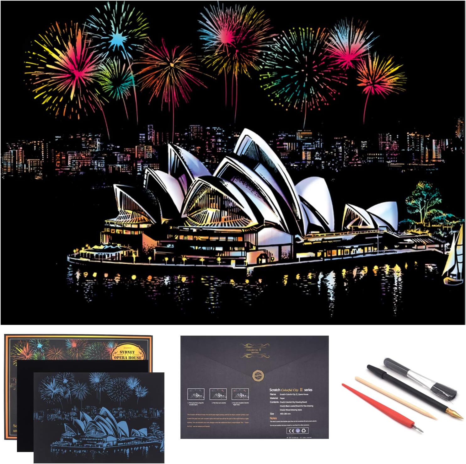 SiYear Scratch Paper Rainbow Painting Sketch