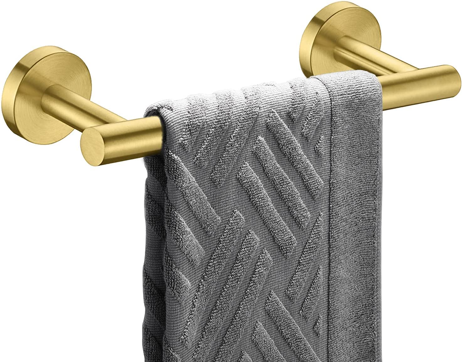 YUET Towel Rail 23CM Brushed Gold Hand Towel Holder Bar Bathroom Holders For Bathrooms Kitchen Dish Cloths Hanger 304 Stainless Steel RUSTPROOF Wall Mounted 9'' Brass
