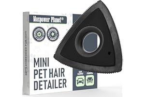 Maxpower Planet Dog Hair Remover, Reusable Fur Remover for Car Carpet, Cleaner Truck Detailing, Easy Use Car Detailing Mini Hair Removal Tool, Pet Removal Tool for Pet Fur (Black)