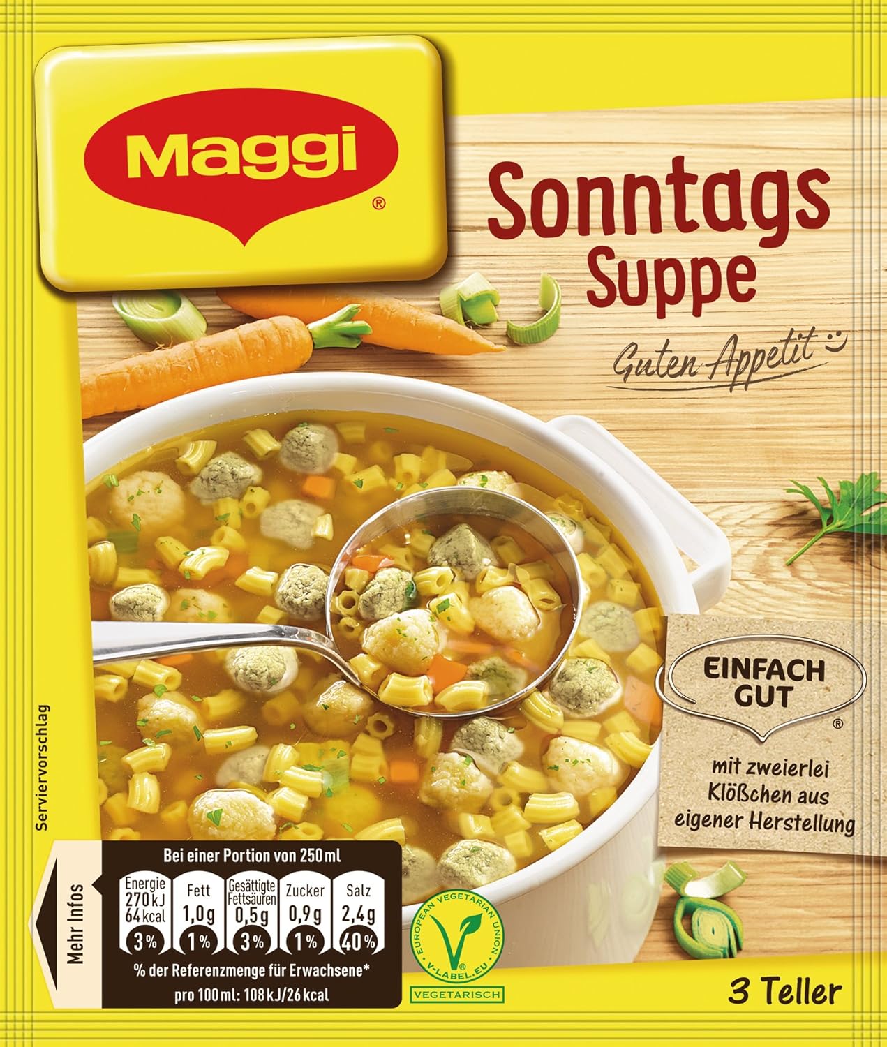 Maggi Guten Appetit Suppe Sonntags, 21er Pack (21 x 57 g): Amazon.de: Lebensmittel & Getränke
