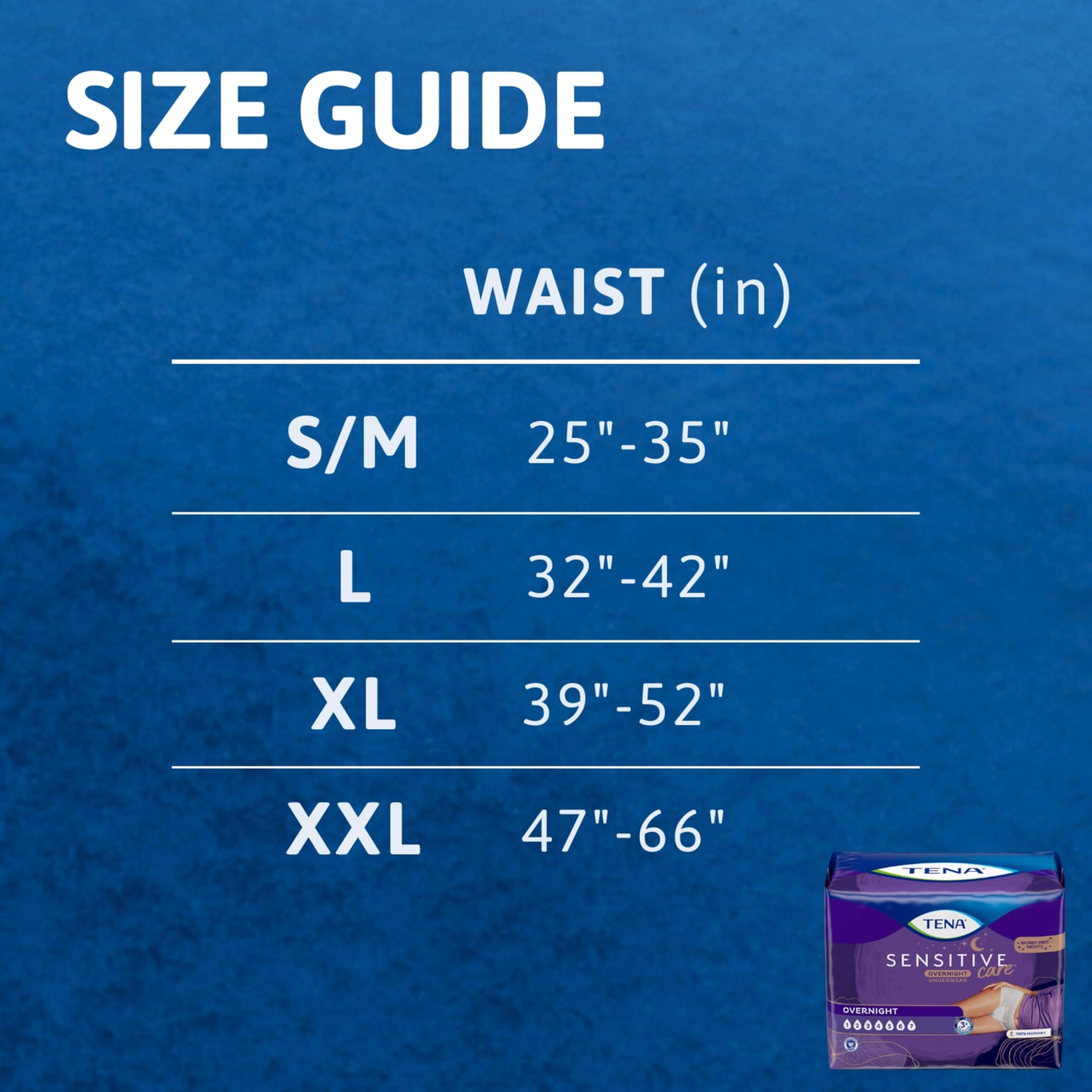 TENA Sensitive Care Overnight Incontinence Underwear for Women, XLarge, 56 Count (New Sizing)