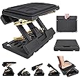 Kalnweis Adjustable Foot Rest Under Desk - Ergonomic Office Foot Stool with Massage, Leg Rest for Desk, Anti-Slip Design for Home & Work, Improves Posture (PB-Black)