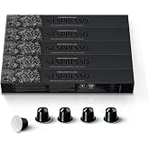 Nespresso Original, Ristretto Italiano, Dark Roast, 50-Count Espresso Pods | Dark-Roast Coffee Capsules, Powerful, contrasting roast with bright fruit notes