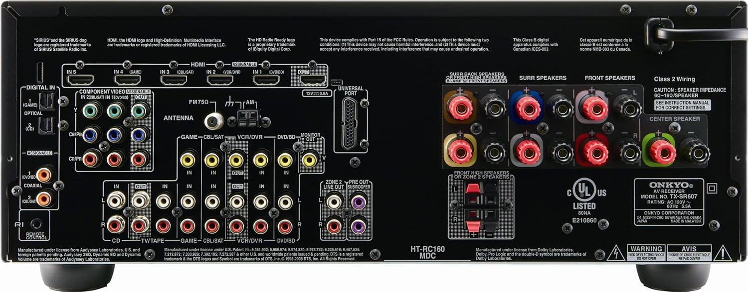 Amazon.com: Onkyo HT-RC160 7.2-Channel A/V Surround Home Theater Receiver  (Discontinued by Manufacturer): Home Audio & Theater