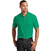Port Authority Unisex Core Classic Pique Polo | Short Sleeve Collared Shirt for Men &amp; Women, 3 Button Placket, Flat Knit Collar &amp; Cuffs, Side Vents