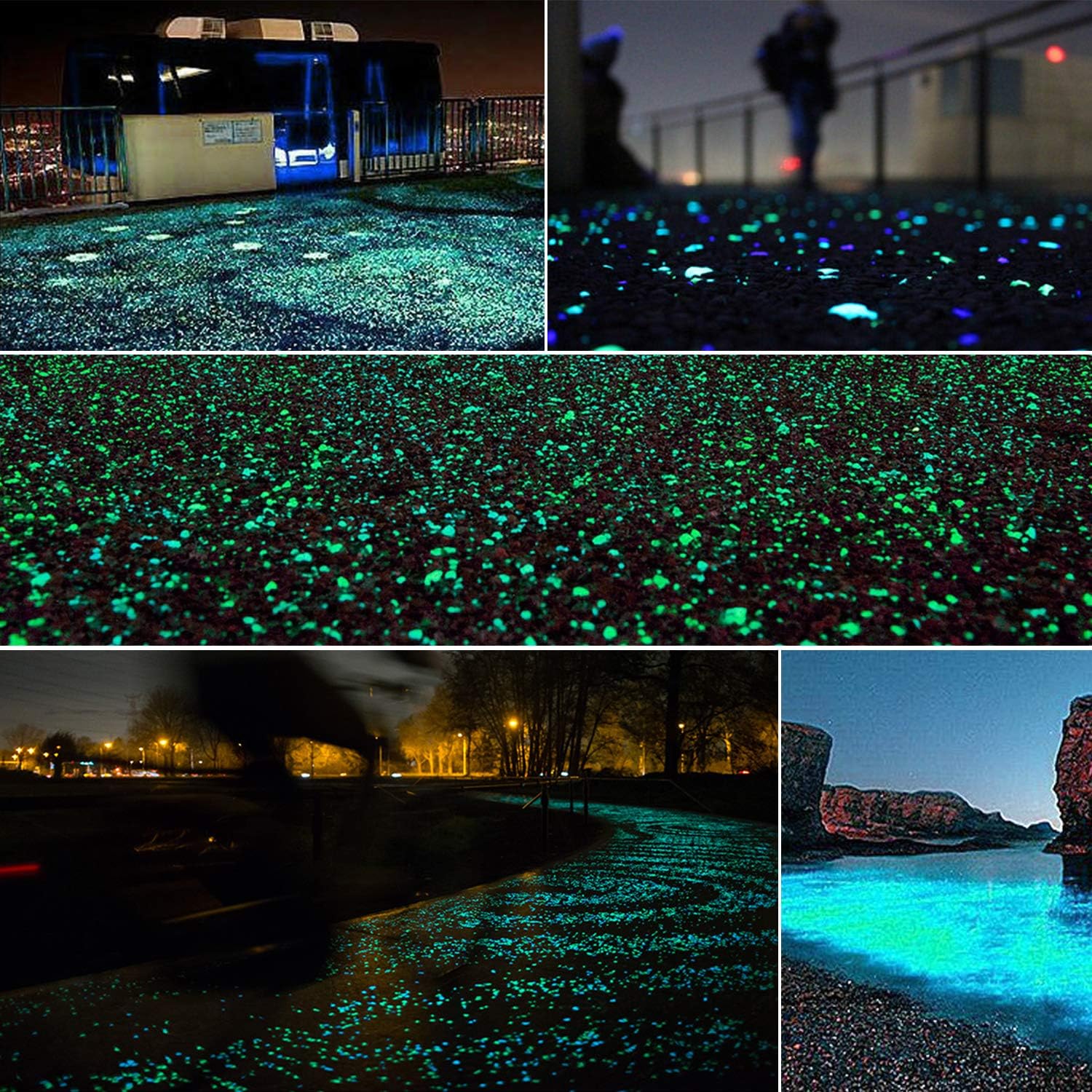 SUNNEST Glow in The Dark Pebbles, Glow Garden Stones for Garden/Fish Tank/Aquarium/Plant Pots/Bonsai Walkway/Driveway Moonlight Yard Plant Decorations 200pcs : Garden & Outdoor