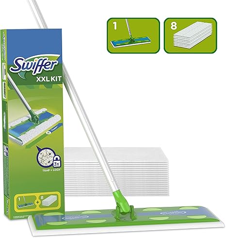 Swiffer Bodenwischer Starterset 1 Bodenwischer 8 Trockene Bodentucher Amazon De Kuche Haushalt