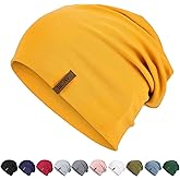 Slouchy Beanie for Women Cotton Beanies Hats Men Lightweight Soft Chemo Headwear Warm Skull Cap for All Seasons