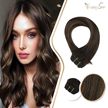 Amazon Com Youngsee 14inch Hair Extensions Clip In Balayage