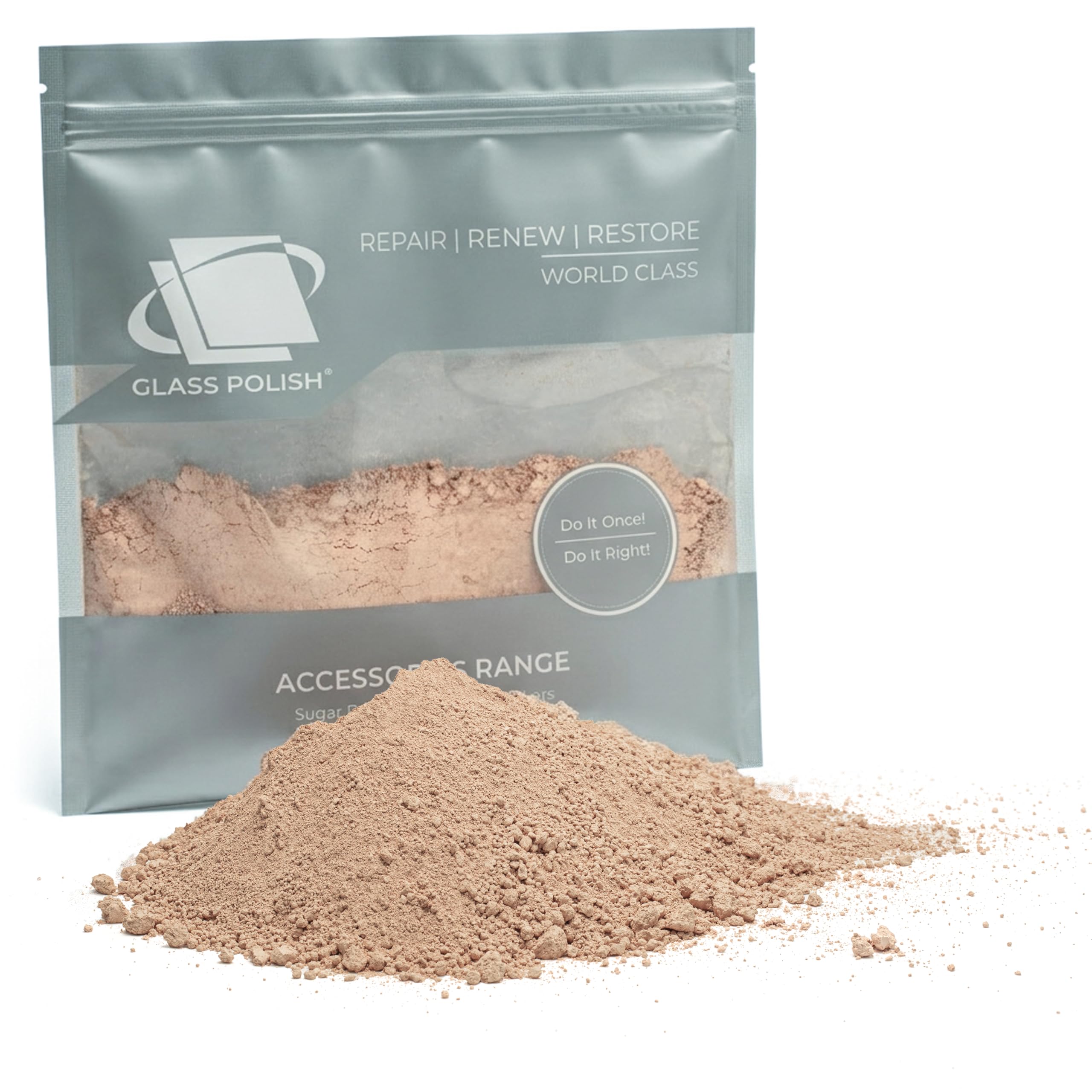 GLASS POLISH PRO Cerium Oxide Glass Polishing Powder – 500g High-Grade 85% Pure Suspension-Treated Formula, 3.5 Micron for Glass Scratch Removal, Windscreen Polishing and Restoration