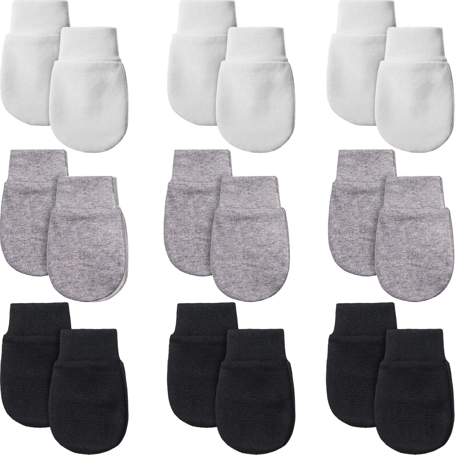 9 Pairs Newborn Baby Mittens Infant Toddler Gloves No