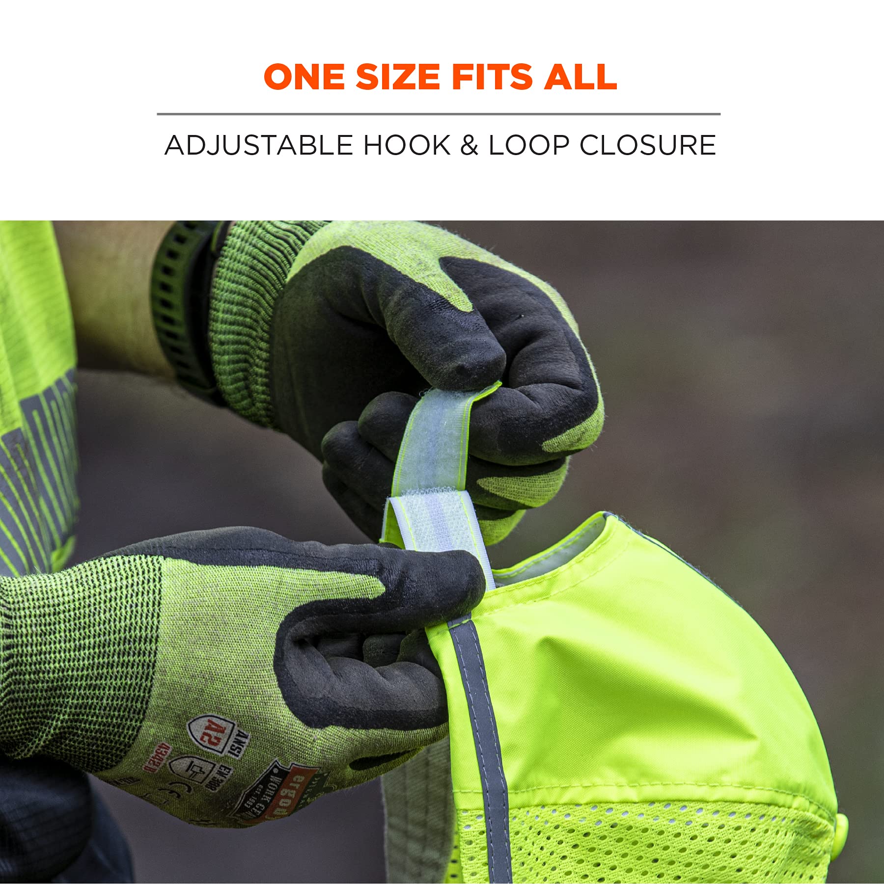Ergodyne mens High Visibility, Reflective Hat Cap, Lime, One Size US