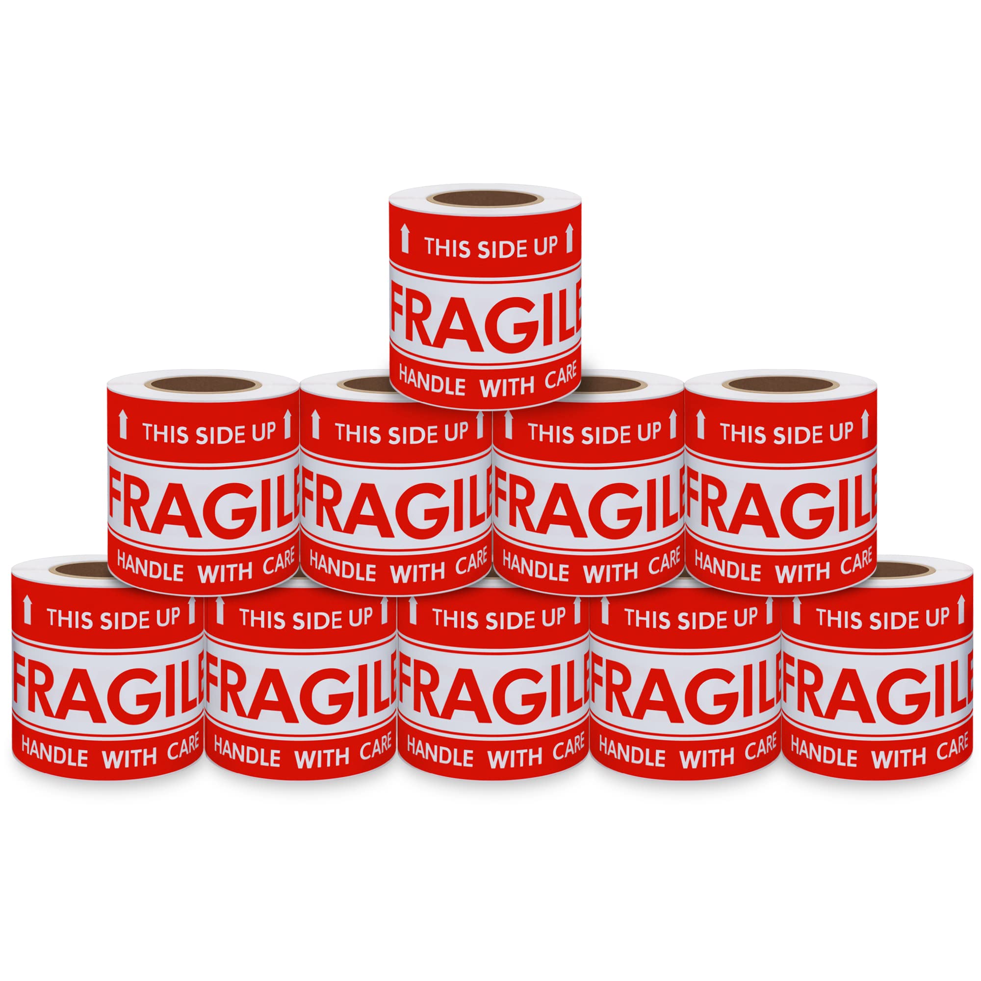 Hylabelest This Side Up 76x127mm Handle with Care Fragile Label Total 100 Stickers Per Roll (3 * 5 inch,10 Rolls) — image 1