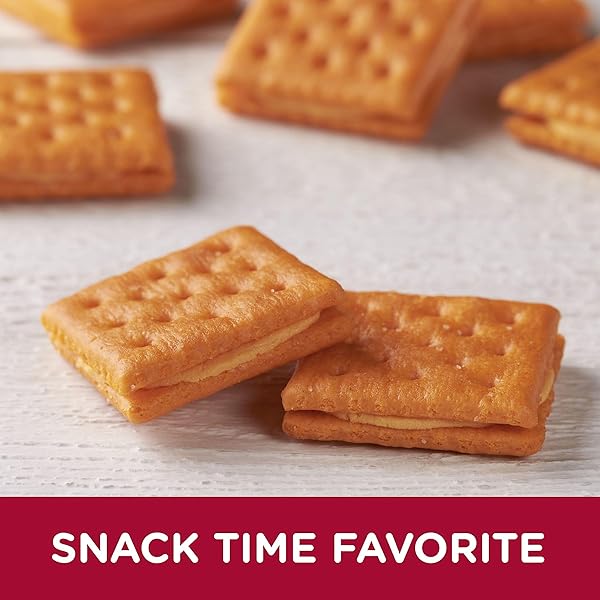 AUSTIN CHEDDAR CHEESE FLAVORED SANDWICH CRACKERS, LUNCH SNACKS, 11OZ TRAY (8 PACKS)