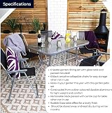 Samuel Alexander 6 Seater Garden Furniture Set with Parasol Table Chairs view 7