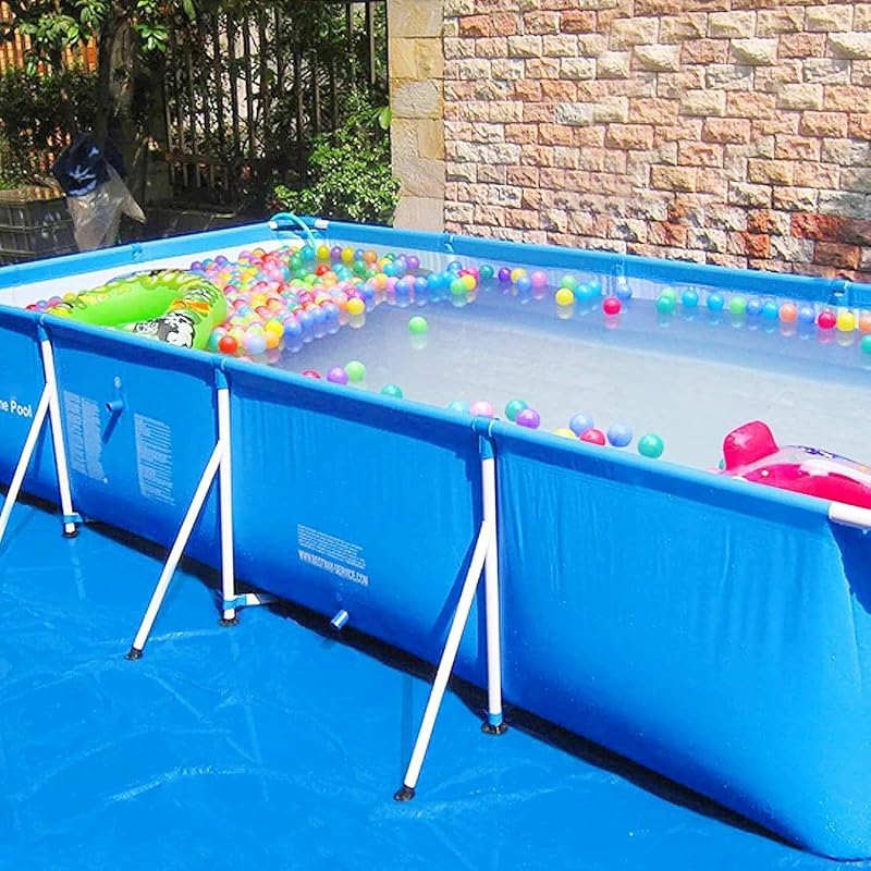 Pool Unterlage Outdoor. Poolunterlage Rechteckig Outdoor Blau. Pool Bodenschutzmatte Für Den Garten. Pool Unterlegmatte Für Den Sommer. Pool Matten Untergrund Gras Bedecken (450x250 cm)