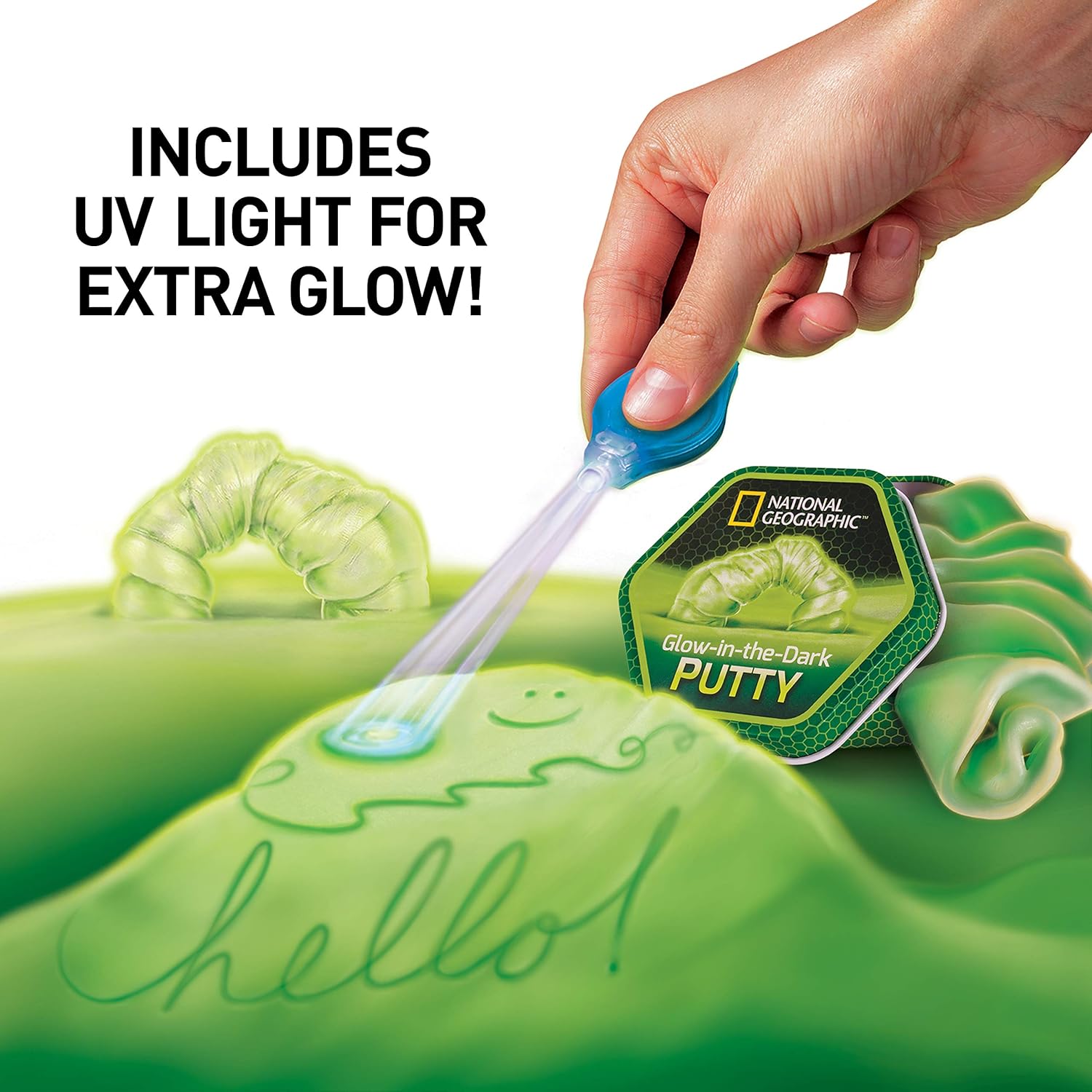 NATIONAL GEOGRAPHIC Mega Slime Kit & Putty Lab - 4 Types of Amazing Slime For Girls & Boys Plus 4 Types of Putty Including Magnetic Putty, Fluffy Slime & Glow-in-the-Dark Putty: Toys & Games