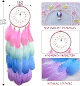 CBEI Handmade LED Dream Catcher Light Blue Wall Hanging Ornament view 6