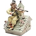 Cosmos Gifts 20867 Clown with Violin Musical Ceramic Figurine, 6-1/4-Inch, Yellow