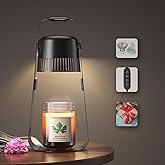 Candle Warmer Lamp with Dimmer Timer, Electric Wax Melt Warmer Lamp Gifts for Mom Women House Warming Gifts New Home Decor Birthday Gifts 2 Bulbs Black