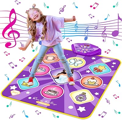 FHNSEL Dance Mat for Girls Light Up Dance Pad 9 Patterns 5 Modes Kids Toys