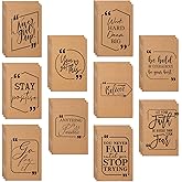 Fulmoon 30 Pcs Mini Notebooks Bulk Small Inspirational Pocket Notebooks & Mini Journals Bulk for Employee Appreciation Gifts Motivational Notepads for Coworkers and Staff (Brown)