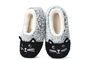Hygknixx Cute Slippers for Women & Kids, Fuzzy Animal Slipper Socks with Non-slip Soles, Unique Funny Gifts