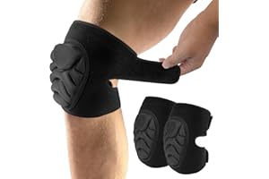 SINGAHOR Adult Knee Pads for Gardening, Non-Slip Collision Adjustable Anti-Slip Strap with Thick EVA Foams for House Cleaning, Repairs, Floor Spreading, Volleyball, Soccer, Dance (X-Large)
