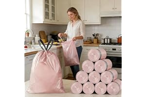 Trash Bags Garbage Bags 45x45cm Drawstring Trash Bags for Kitchen Home Daily Use, Thickened Leak Resistant Rip Proof Trash Ba