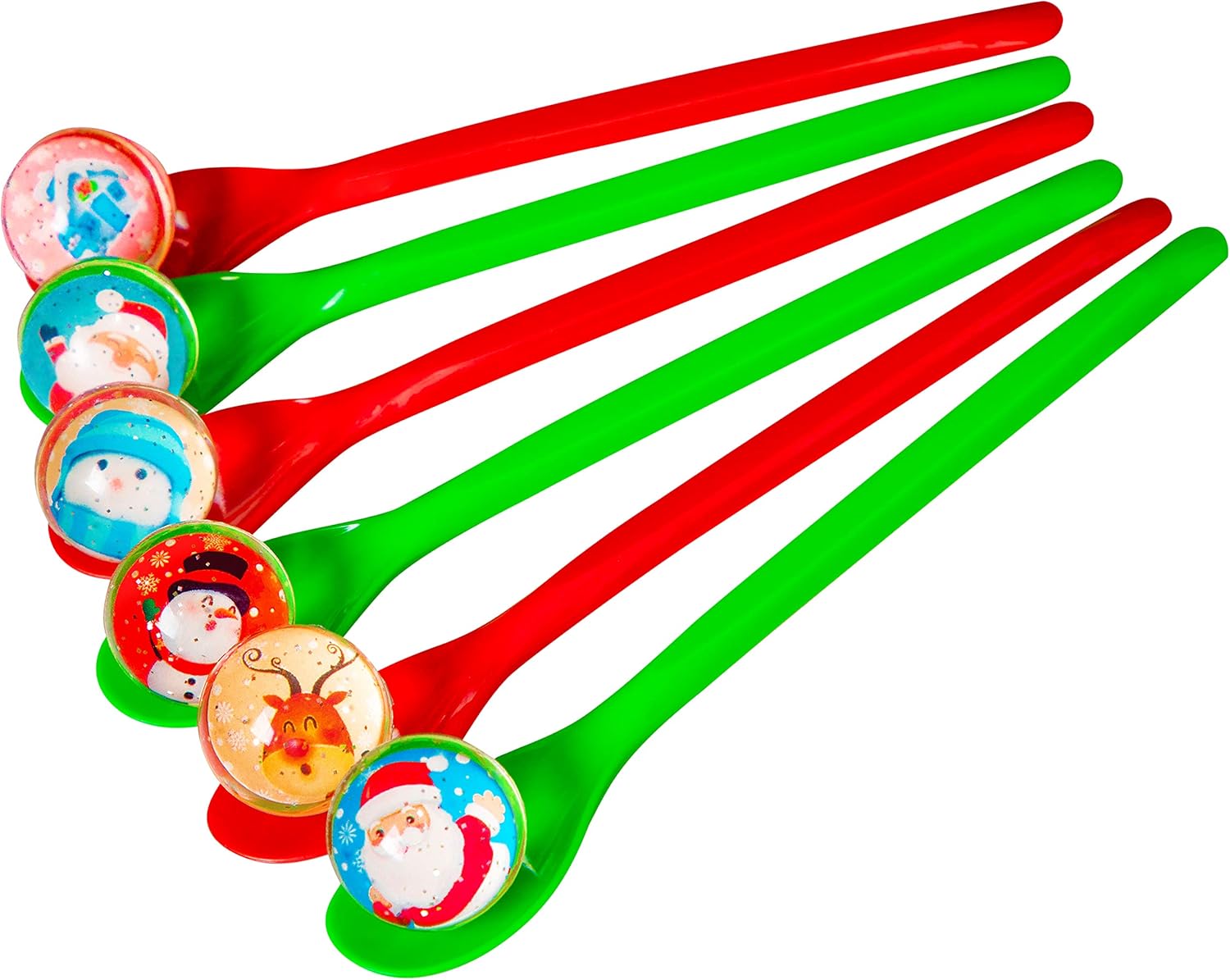 Christmas Game Bouncy Ball Spoon Relay Race Toy for Adults Indoor Outdoor Decorations Xmas/Holiday/Winter Party Supplies Favors: Toys & Games