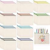 Shappy 40 Pcs Canvas Zipper Pouch Bags Pencil Pouch Bulk Canvas Makeup Bags Blank Pencil Case Cotton Cosmetic Case for Travel DIY Craft (7.09 x 4.33 Inches,S)