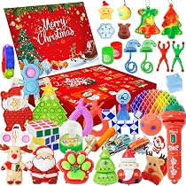 Calendrier De L'Avent Fidget 2025 Réutilisable – 24 Surprises Jouets Anti-stress Pour Enfants, Garçons Et Filles, Cadeau De Noël