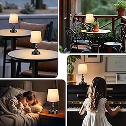 PARTPHONER Mini Cordless LED Table Lamp, 5200mAh