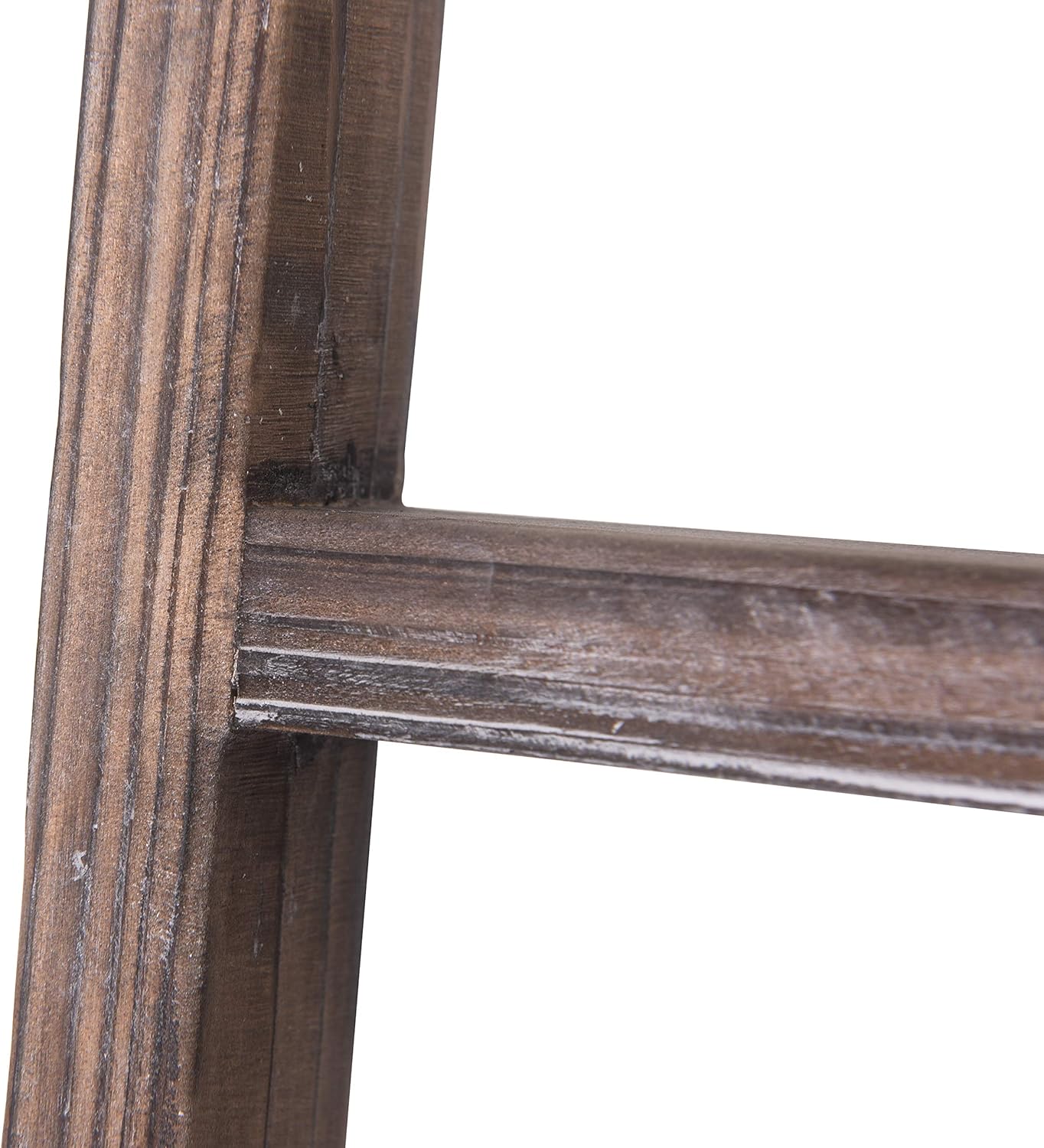 Rustic Farmhouse Wood Ladder Ladder Shelves Brown No Assembly Required Ladder Shelf Stand 4 5 Ft Brown Rhf 54 Rustic Blanket Ladder Ladder Shelf Leaning Shelf Decorative Ladder For Bathroom Ladder Shelves