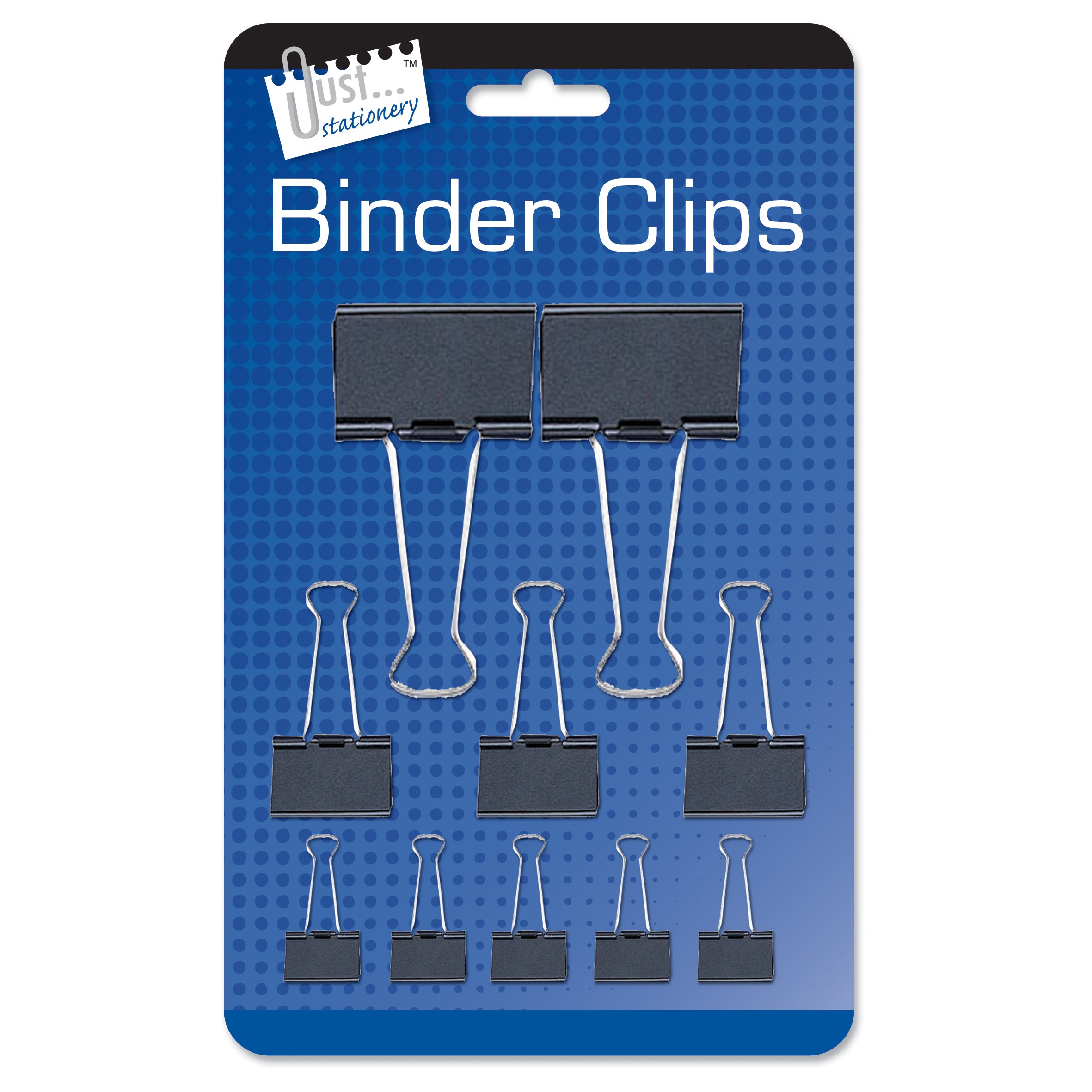 Just Stationery Assorted Binder Clip (Pack of 10)