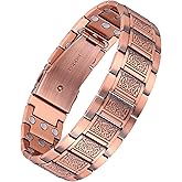 Feraco Copper Bracelet for Men 3X Strength,Magnetic Therapy Bracelet Copper Jewelry with Powerful 3800 Gauss Magnets